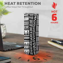 Load image into Gallery viewer, ABSTRACT IN BLACK &amp; WHITE 20oz Tall Skinny Tumbler with Lid and Straw