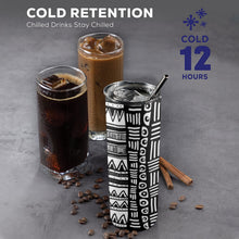 Load image into Gallery viewer, ABSTRACT IN BLACK &amp; WHITE 20oz Tall Skinny Tumbler with Lid and Straw