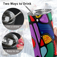 Load image into Gallery viewer, Good Vibes 20oz Tall Skinny Tumbler with Lid and Straw