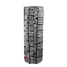 Load image into Gallery viewer, ABSTRACT IN BLACK &amp; WHITE 20oz Tall Skinny Tumbler with Lid and Straw