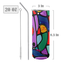 Load image into Gallery viewer, Good Vibes 20oz Tall Skinny Tumbler with Lid and Straw