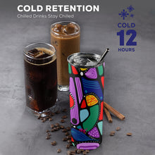 Load image into Gallery viewer, Good Vibes 20oz Tall Skinny Tumbler with Lid and Straw