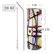 Load image into Gallery viewer, GEO 20oz Tall Skinny Tumbler with Lid and Straw