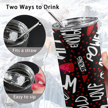 Load image into Gallery viewer, Artfulmations - 20oz Tall Skinny Tumbler with Lid and Straw