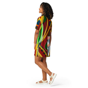 ARTFUL-CENTRIC Oversized T-shirt dress