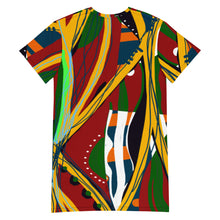 Load image into Gallery viewer, ARTFUL-CENTRIC Oversized T-shirt dress