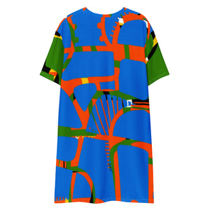 ELECTRIC HUES - Oversized T-shirt dress