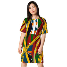 Load image into Gallery viewer, ARTFUL-CENTRIC Oversized T-shirt dress