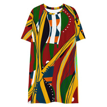 Load image into Gallery viewer, ARTFUL-CENTRIC Oversized T-shirt dress