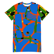 Load image into Gallery viewer, ELECTRIC HUES - Oversized T-shirt dress