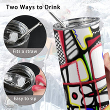 Load image into Gallery viewer, GEO 20oz Tall Skinny Tumbler with Lid and Straw