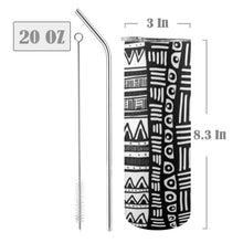 Load image into Gallery viewer, ABSTRACT IN BLACK &amp; WHITE 20oz Tall Skinny Tumbler with Lid and Straw
