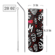 Load image into Gallery viewer, Artfulmations - 20oz Tall Skinny Tumbler with Lid and Straw