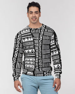 ABSTRACT IN BLACK & WHITE Men's/Unisex Classic French Terry Crewneck Pullover