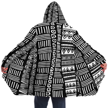 Load image into Gallery viewer, ABSTRACT IN BLACK &amp; WHITE Plush Hooded Fleece Cardigan