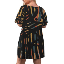 Load image into Gallery viewer, BEAUTY OF THE NIGHT Women&#39;s Drop-Shoulder Tunic w/ Biker Shorts (Plus Size)