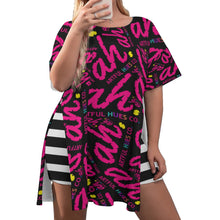 Load image into Gallery viewer, ARTFUL HUES CO. Women&#39;s Drop-Shoulder Tunic w/ Biker Shorts (Plus Size)