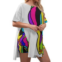 Load image into Gallery viewer, STREAMING Women&#39;s Drop-Shoulder Tunic w/ Biker Shorts (Plus Size)