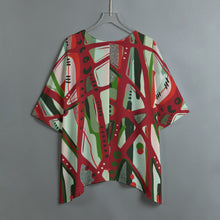 Load image into Gallery viewer, RED BLACK &amp; GREEN - YOU KNOW WHAT IT MEAN Women&#39;s Bat Sleeve Top