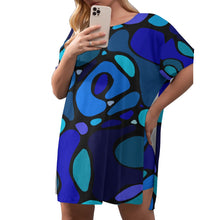 Load image into Gallery viewer, ARTFUL WATERS Women&#39;s Drop-Shoulder Tunic w/ Biker Shorts (Plus Size)