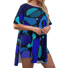 Load image into Gallery viewer, ARTFUL WATERS Women&#39;s Drop-Shoulder Tunic w/ Biker Shorts (Plus Size)