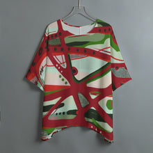 Load image into Gallery viewer, RED BLACK &amp; GREEN - YOU KNOW WHAT IT MEAN Women&#39;s Bat Sleeve Top