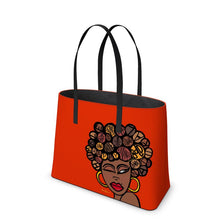 Load image into Gallery viewer, The Winking Lady Zipper-less Leather Tote Bag