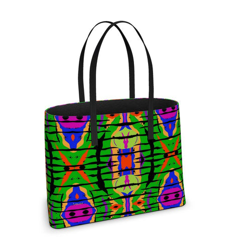 Jamaica Jamaica Zipper-less Leather Tote Bag