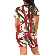 Load image into Gallery viewer, RED BLACK &amp; GREEN - YOU KNOW WHAT IT MEAN Women&#39;s Shorts Set