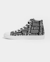 Load image into Gallery viewer, ABSTRACT IN BLACK &amp; WHITE Women&#39;s Hightop Canvas Shoe