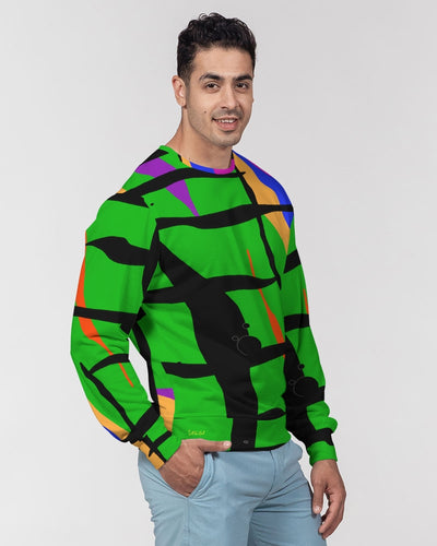 MY GREEN VIBRATION Men's/Unisex Classic French Terry Crewneck Pullover