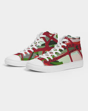 Load image into Gallery viewer, RED BLACK &amp; GREEN - YOU KNOW WHAT IT MEAN Women&#39;s Hightop Canvas Shoe