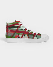 Load image into Gallery viewer, RED BLACK &amp; GREEN - YOU KNOW WHAT IT MEAN Women&#39;s Hightop Canvas Shoe