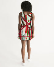 Load image into Gallery viewer, RED BLACK &amp; GREEN - YOU KNOW WHAT IT MEAN Women&#39;s Scoop Neck Skater Dress