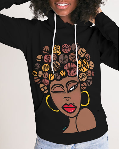 THE WINKING LADY Women's Hoodie Black