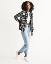 Load image into Gallery viewer, ABSTRACT IN BLACK &amp; WHITE Women&#39;s Bomber Jacket