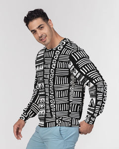 ABSTRACT IN BLACK & WHITE Men's/Unisex Classic French Terry Crewneck Pullover