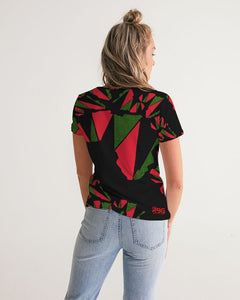 The REAL RBG: RED, BLACK, and GREEN Women's V-Neck Tee