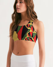 Load image into Gallery viewer, THE REAL RBG: RED BLACK &amp; GREEN Women&#39;s Seamless Sports Bra