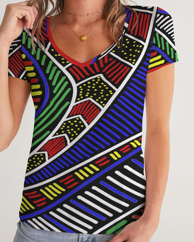 Tribal Vibe Women's V-Neck Tee