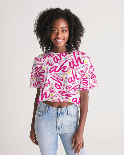 ARTFUL HUES Women's Cropped Lounge Tee