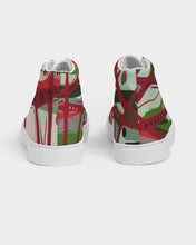 Load image into Gallery viewer, RED BLACK &amp; GREEN - YOU KNOW WHAT IT MEAN Women&#39;s Hightop Canvas Shoe