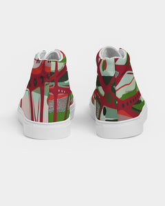 RED BLACK & GREEN - YOU KNOW WHAT IT MEAN Women's Hightop Canvas Shoe