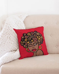 "THE WINKING LADY" Throw Pillowcase 16"x16"