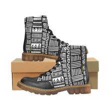 Load image into Gallery viewer, ABSTRACT IN BLACK &amp; WHITE Men&#39;s Round Toe Canvas Boots