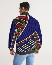 Load image into Gallery viewer, Tribal Vibe Men&#39;s Stripe-Sleeve Track Jacket