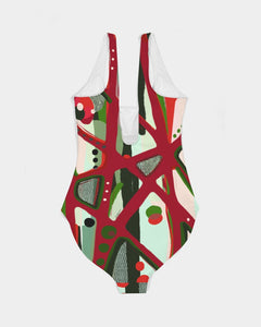 RED BLACK & GREEN - YOU KNOW WHAT IT MEAN Women's One-Piece Swimsuit