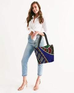 Tribal Vibe Canvas Zip Tote