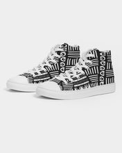 Load image into Gallery viewer, ABSTRACT IN BLACK &amp; WHITE Women&#39;s Hightop Canvas Shoe