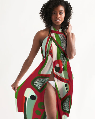 RED BLACK & GREEN - YOU KNOW WHAT IT MEAN Swim Cover Up